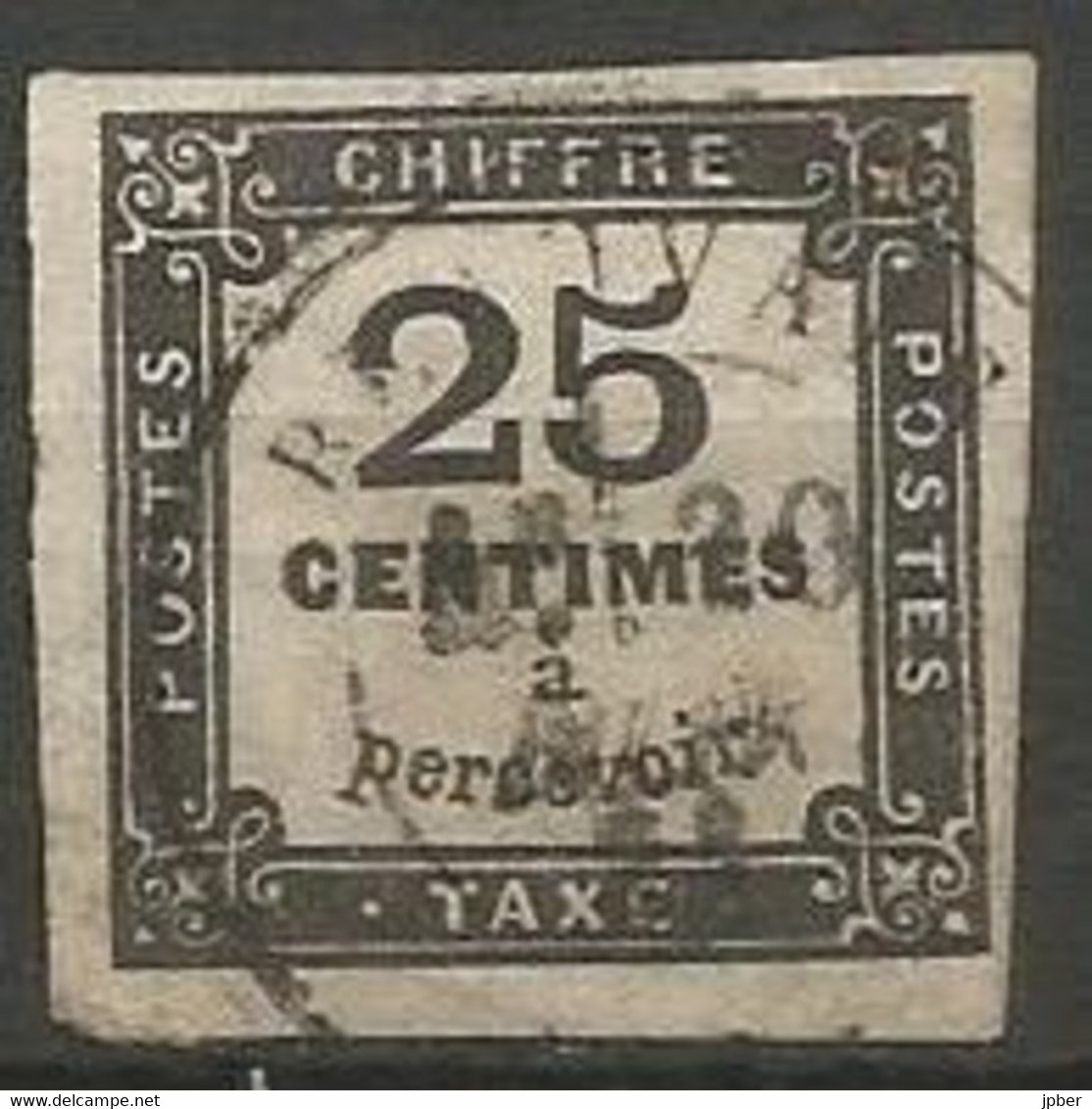 France - Timbres-Taxe - N° 5  - 25 C. Noir - Obl BEAUVAIS (Oise) - 1859-1959 Gebraucht