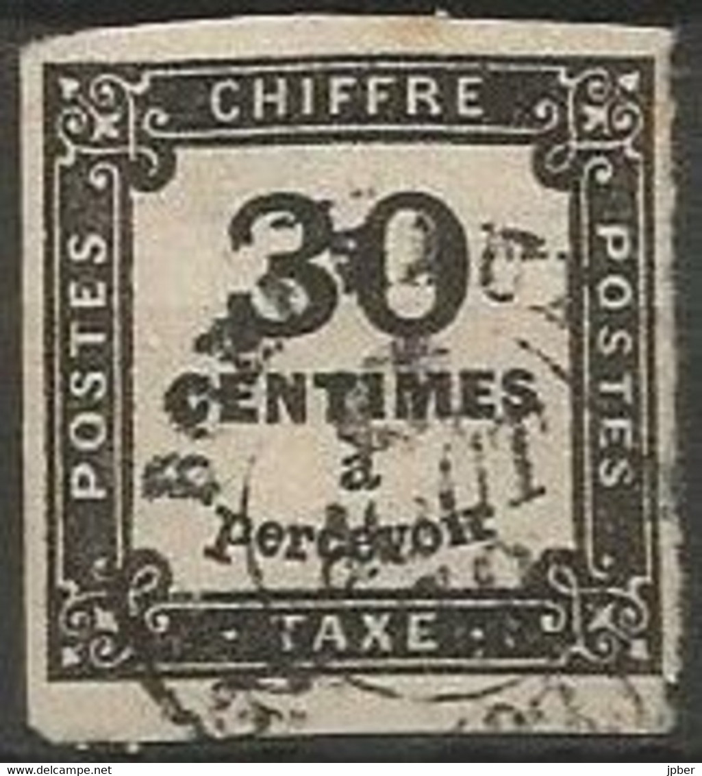 France - Timbres-Taxe - N° 6  - 30 C. Noir - Obl BORDEAUX (Gironde) - 1859-1959 Usati