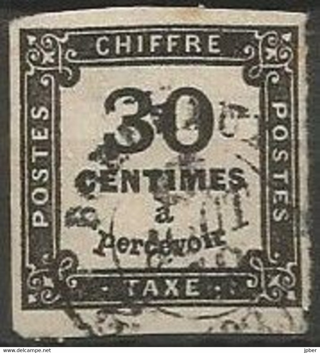 France - Timbres-Taxe - N° 6  - 30 C. Noir - Obl BORDEAUX (Gironde) - 1859-1959 Oblitérés