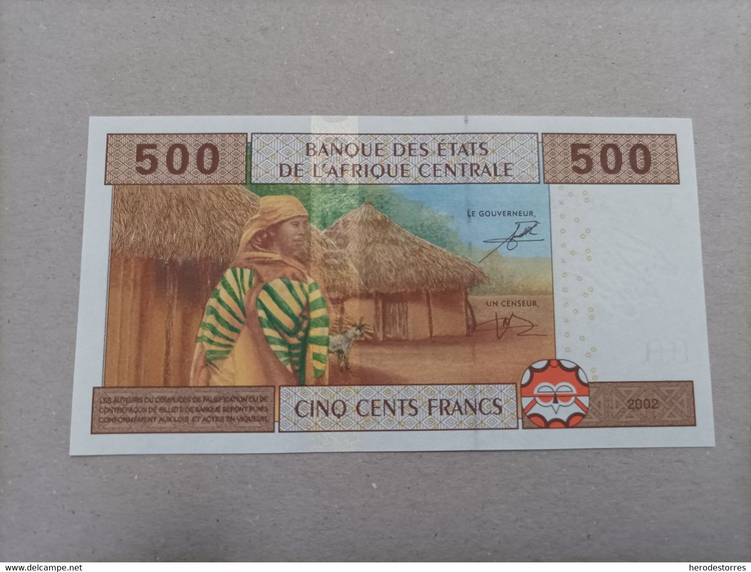 Billete De Estados Centrales Africanos De 500 Francos, Año 2002, UNC - Centraal-Afrikaanse Staten