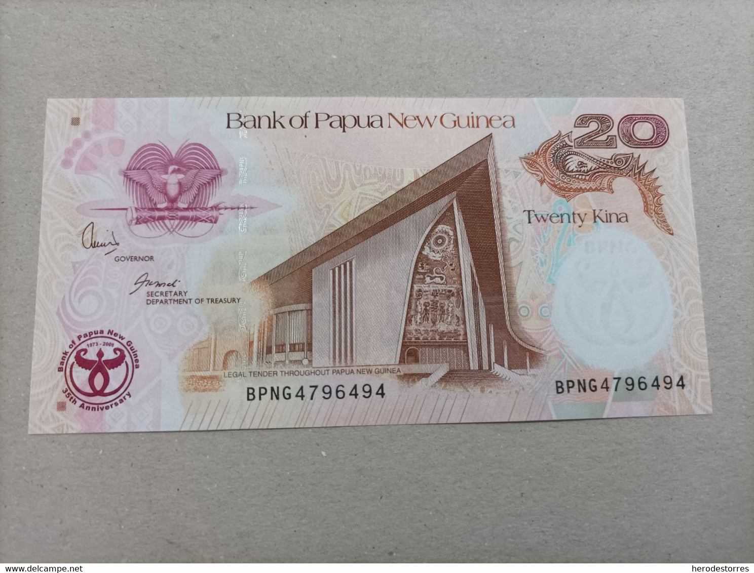 Billete De Papua Nueva Guinea De 20 Kina, Año 2008, Conmemorativo, UNC - Papua New Guinea