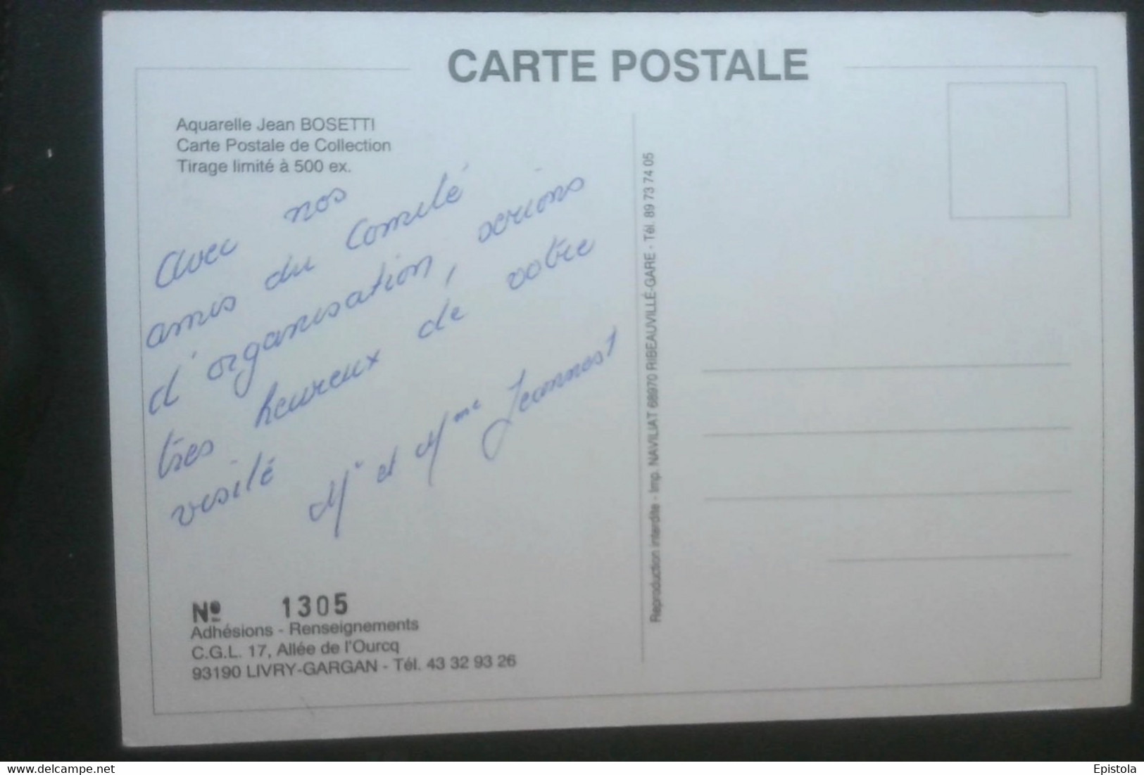 ►  8eme  BOURSE SALON Des Collectionneurs LIVRY GARGAN 1986 (Tirage Limité) Illustrateur Bossetti (Tirage Limité 500 Ex) - Bourses & Salons De Collections