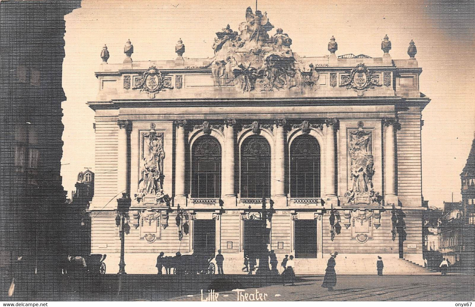 Carte Postale Photo Toilée LILLE (59-Nord) Theater-Théâtre-Guerre 1914-1918-Krieg - Lille