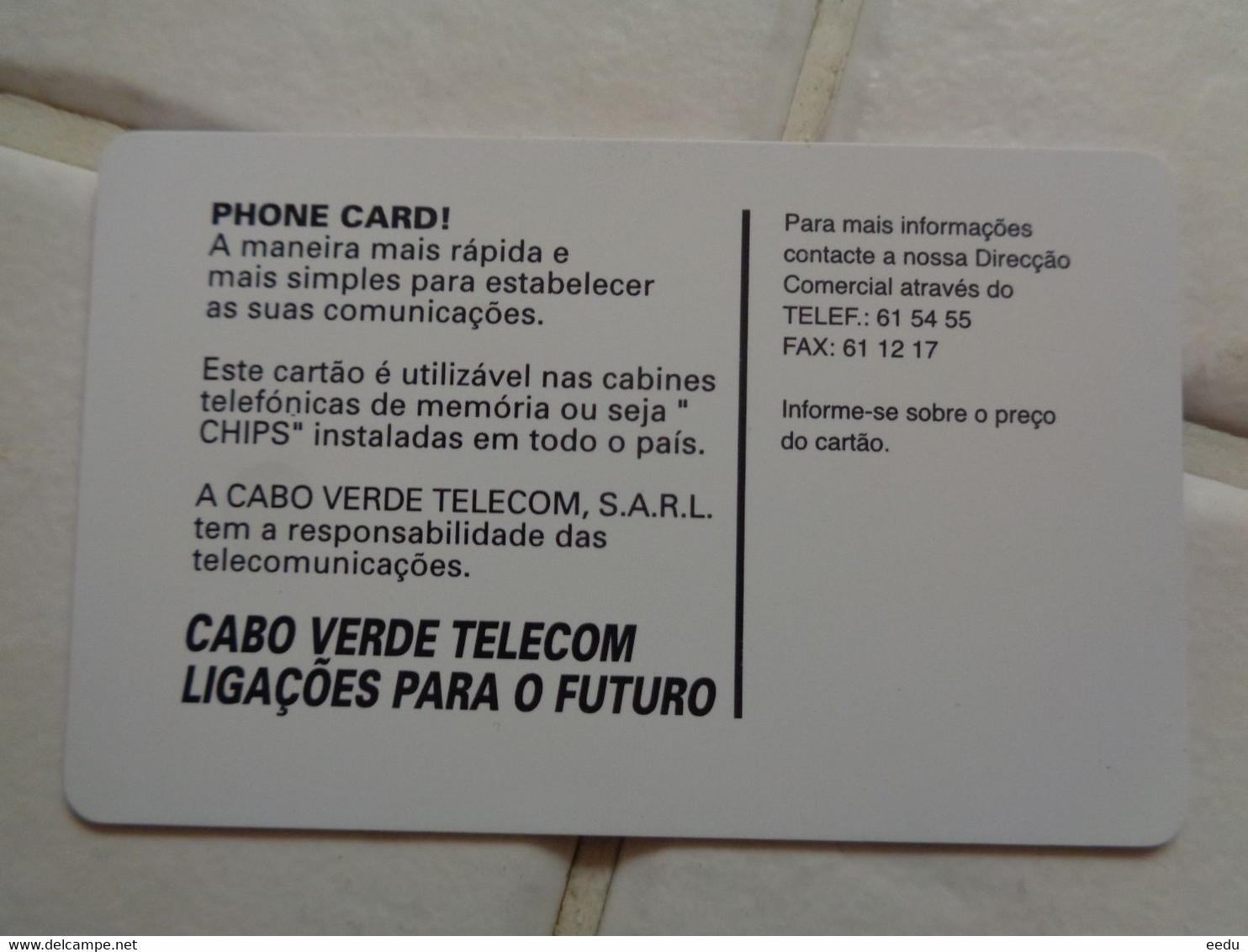 Cape Verde Phonecard - Cap Vert