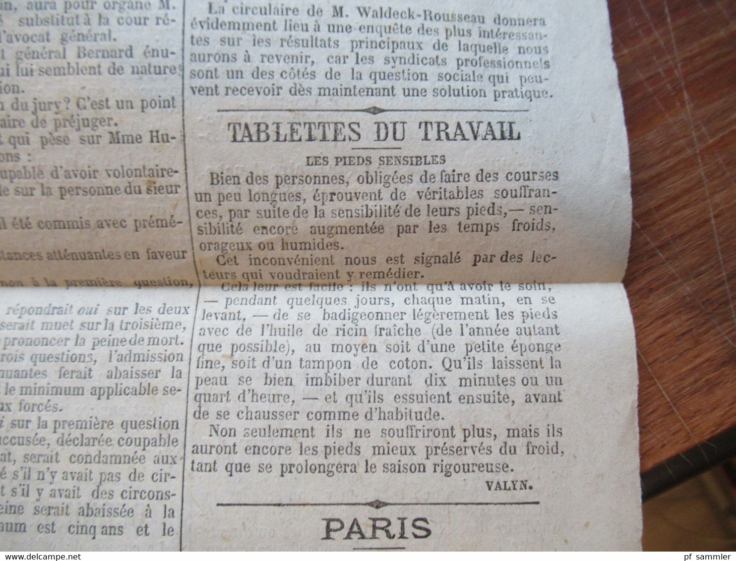 Frankreich 9.1.1885 Paris Zeitung Le Petit Journal 61 Rue Lafayette A Paris / L'Affaire D'Egypte