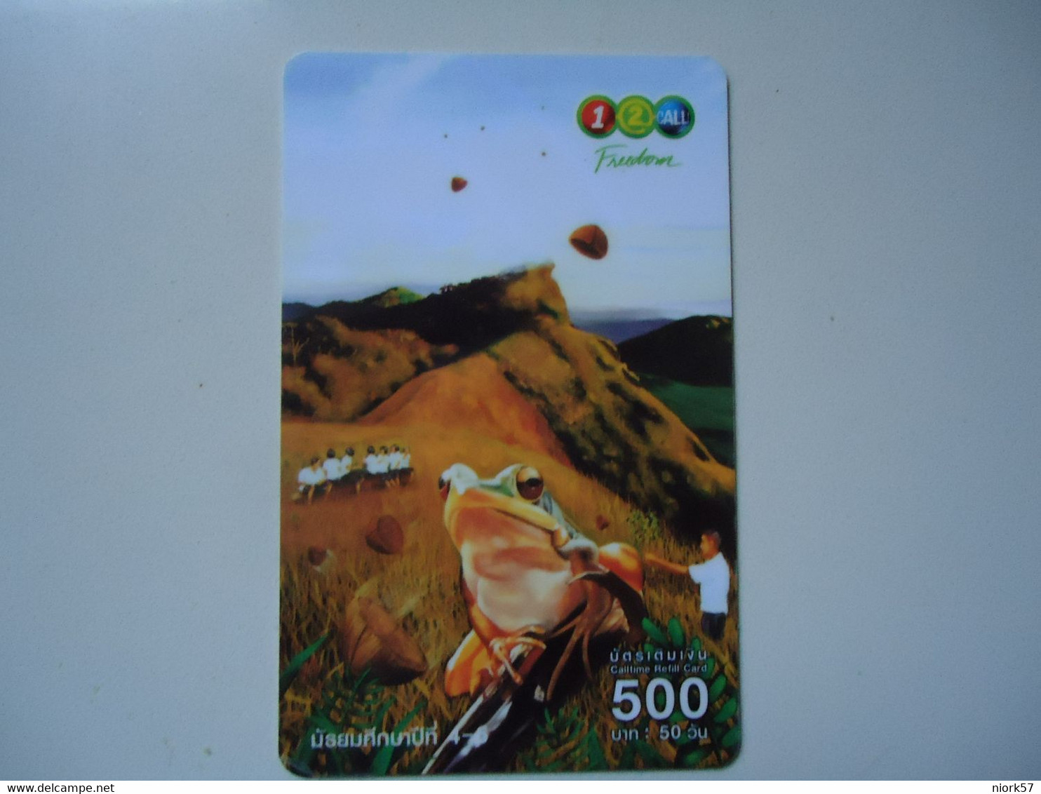 THAILAND USED  CARDS  FROG  FROGS - Cocodrilos Y Aligatores