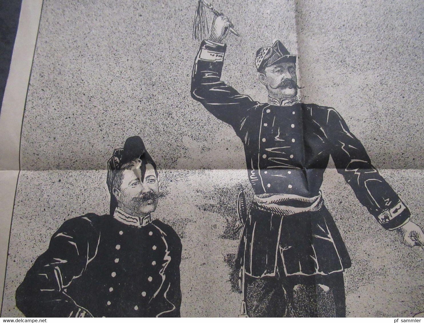 Frankreich 1893 Zeitung L'Alliance Deslinieres - Dormoy / Une Reculade / Militaria / Bild Französische Soldaten