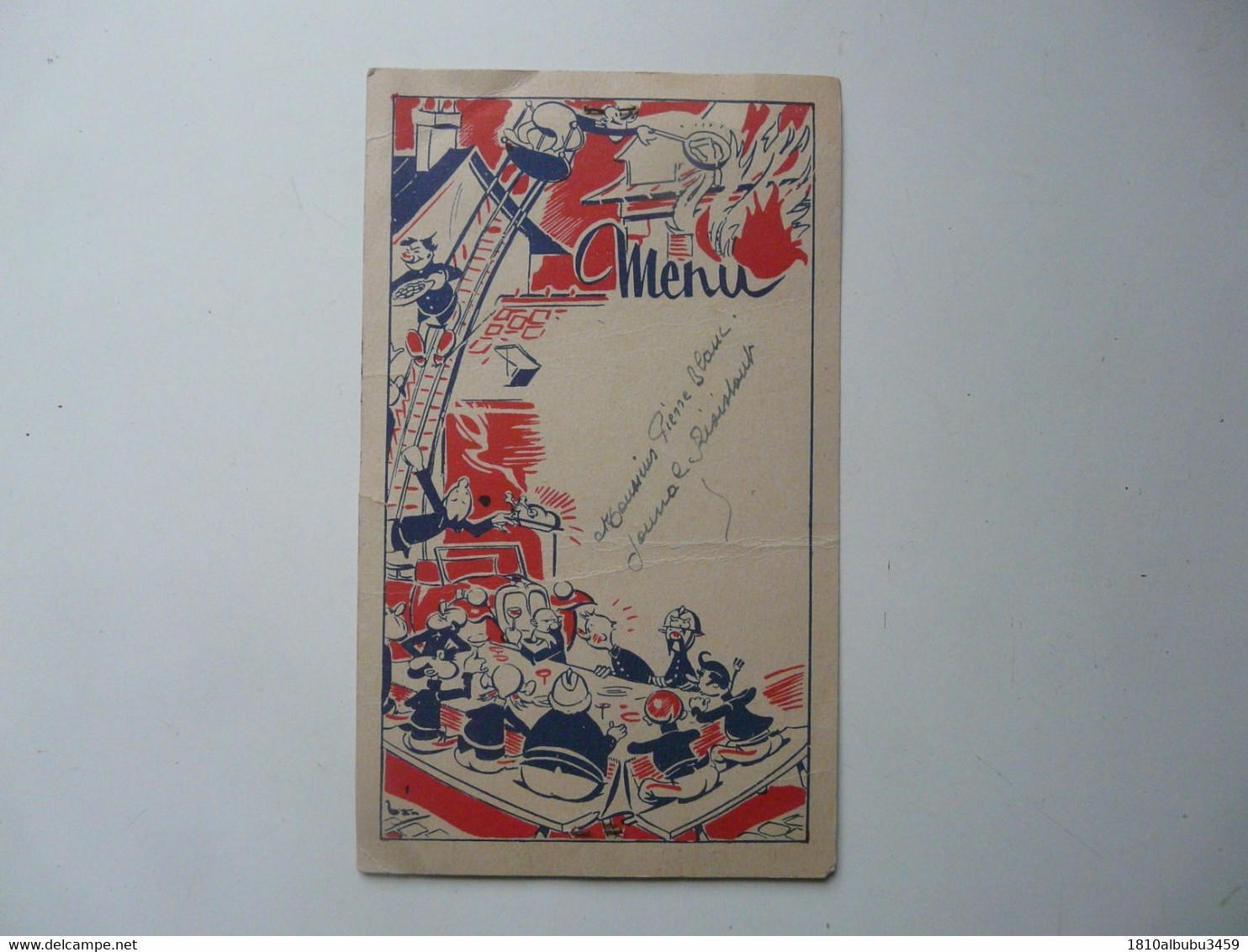 VIEUX PAPIERS - MENU : Banquet Des POMPIERS De LIBOURNE 1953 - Menus