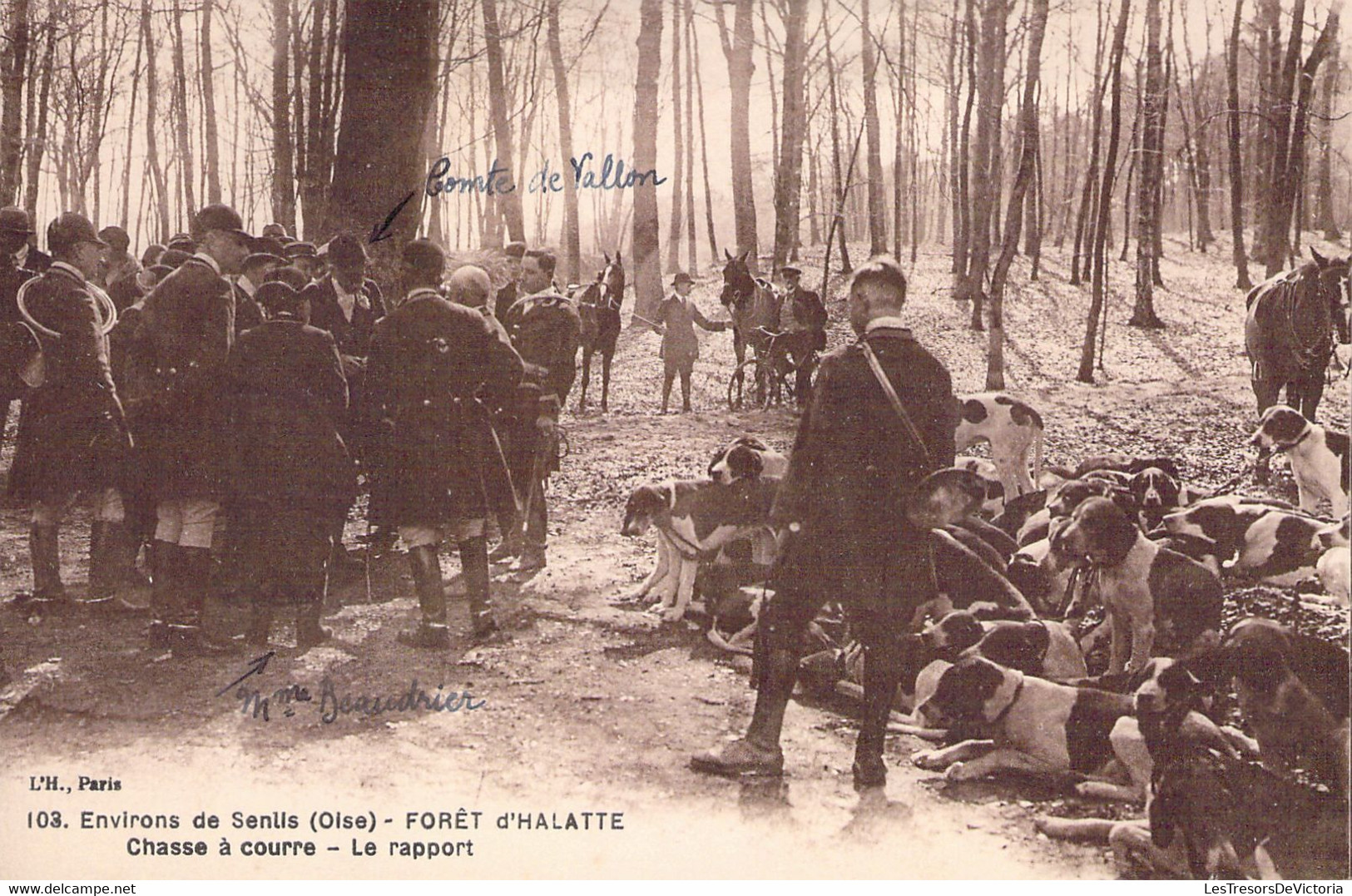 CPA - FRANCE - Chasse - Chasse à Courre - Environs De Senlis - Forêt D'HALATTE - Le Rapport - Comte De VALLON - Jacht