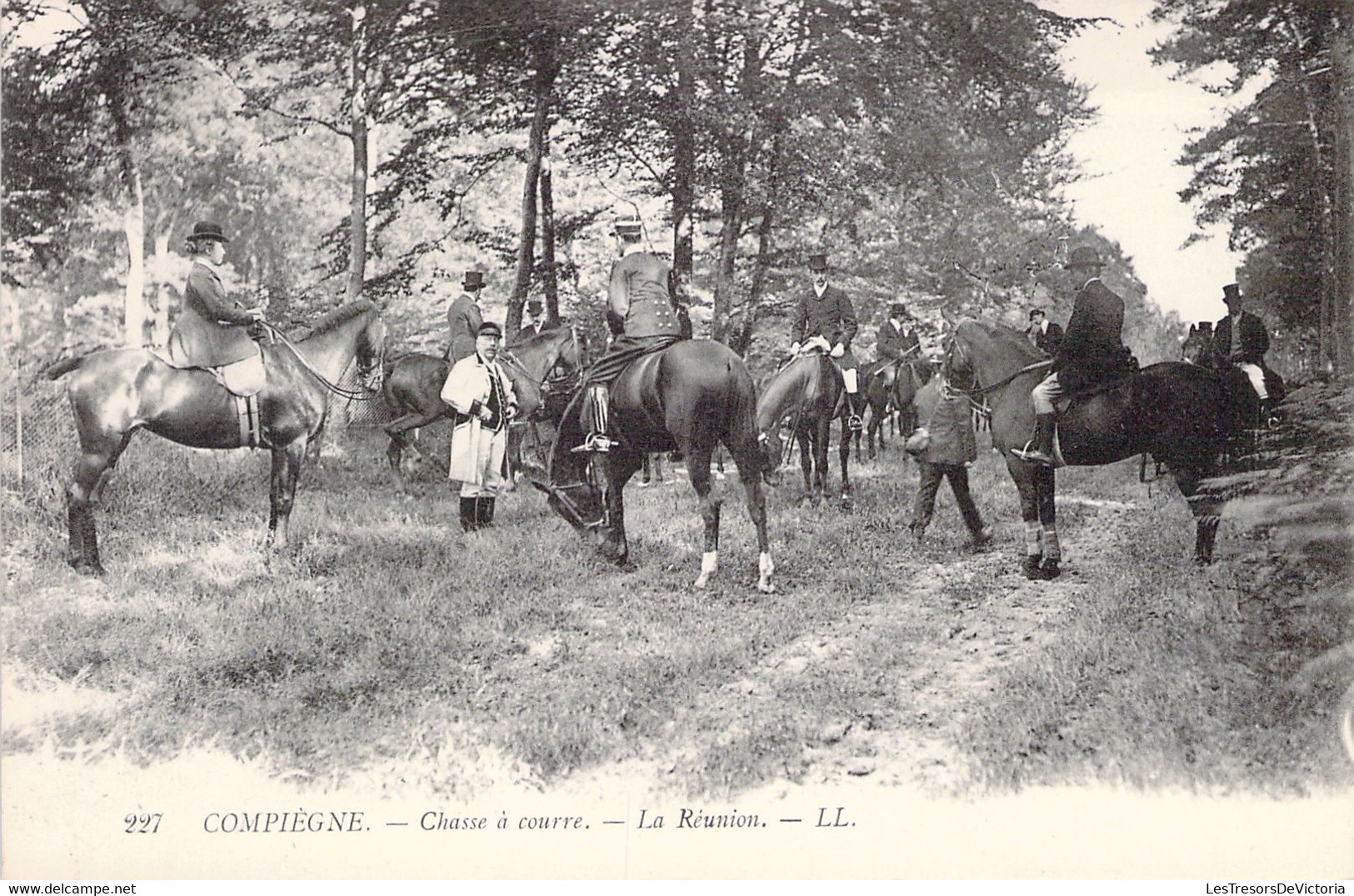 CPA - FRANCE - Chasse - Chasse à Courre - COMPIEGNE - La Réunion - LL - Caccia