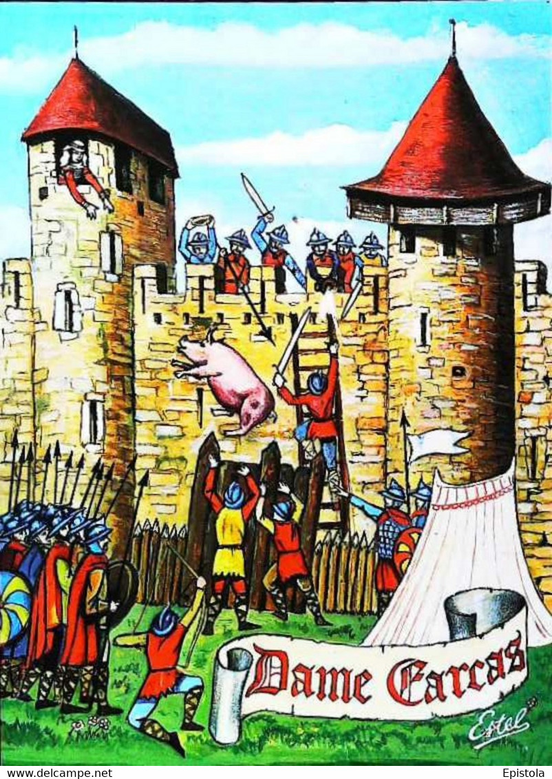 ►  Dame Carcas Carcassonne Cochon Charlemagne - Histoire