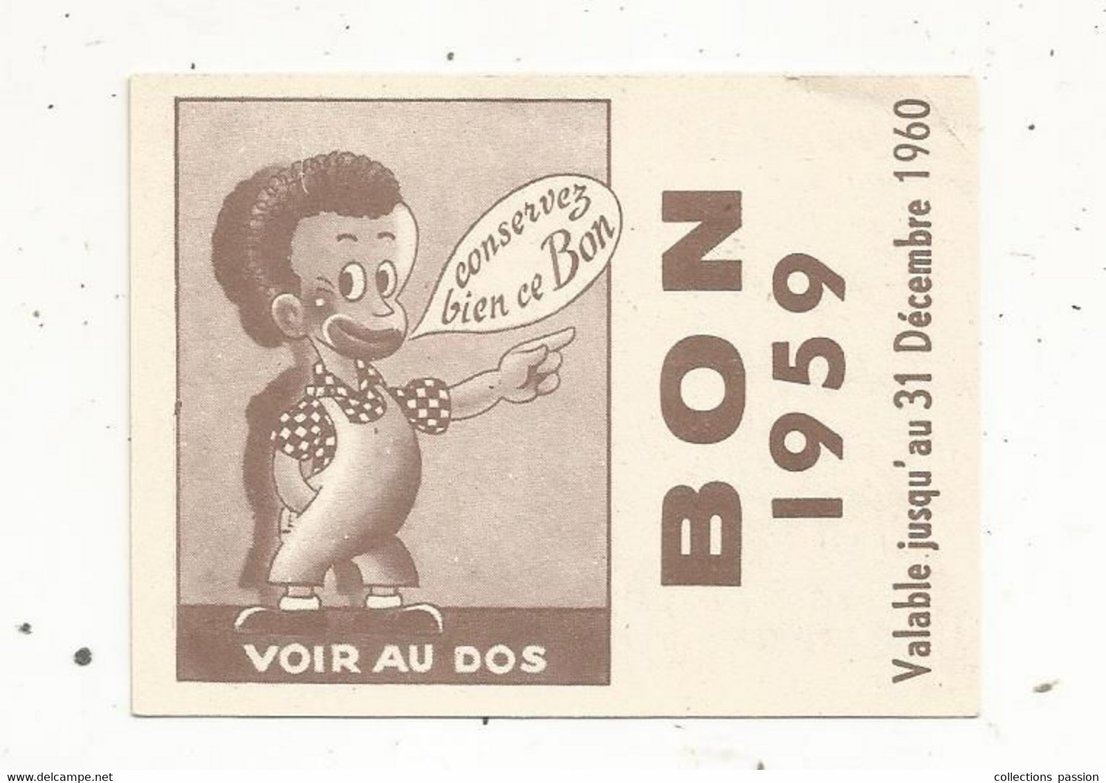 BON 1959,  CHOCOREVE,  Mondicourt ,Pas De Calais, 2 Scans - Ohne Zuordnung