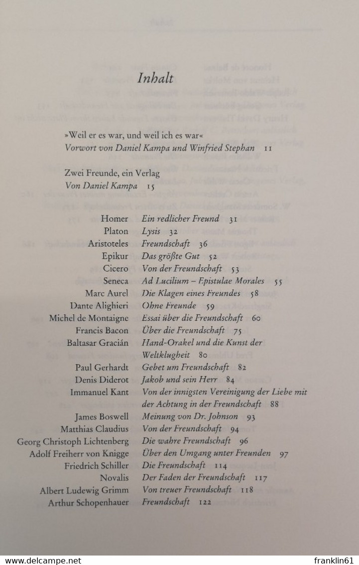 Zwei Freunde, Ein Verlag. Für Rudolf C. Bettschart Und Daniel Keel Zum 80. Geburtstag Am 10. Oktober 2010. - Biographien & Memoiren