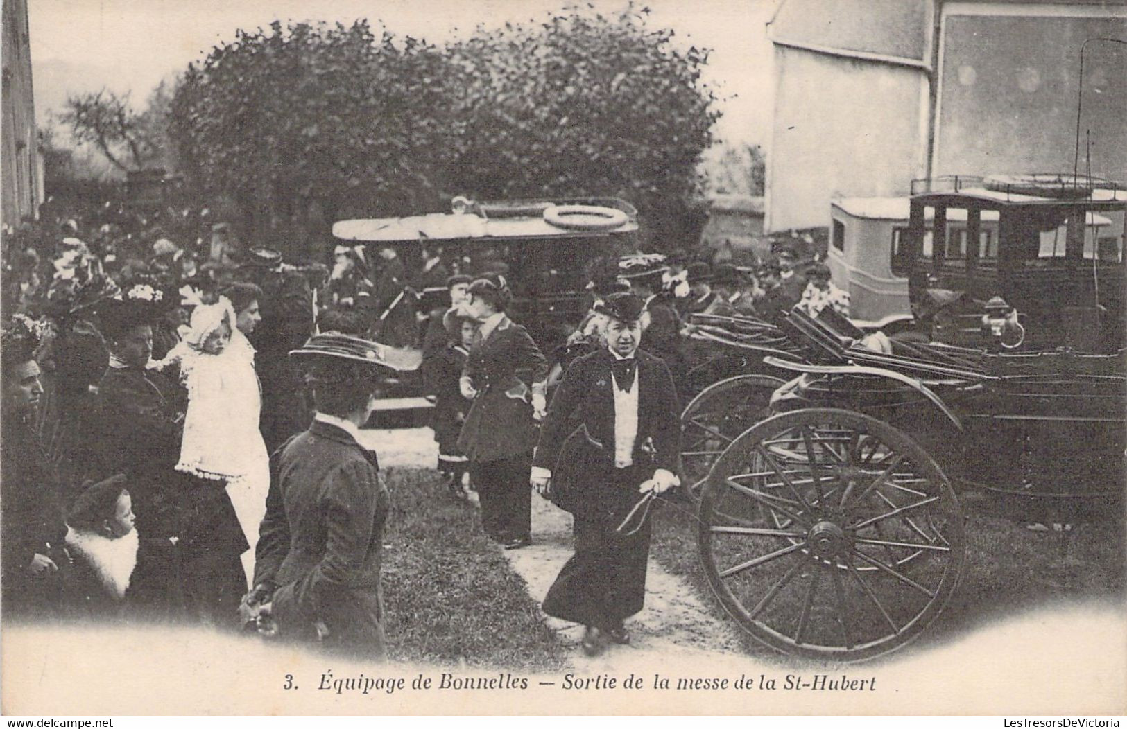 CPA - FRANCE - Chasse - Chasse à Courre - Equipage De BONNELLES - Sortie De La Messe De St Hubert - Hunting