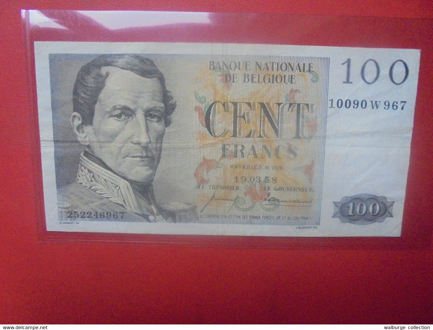 BELGIQUE 100 Francs 1958 Circuler (B.28) - 100 Francos