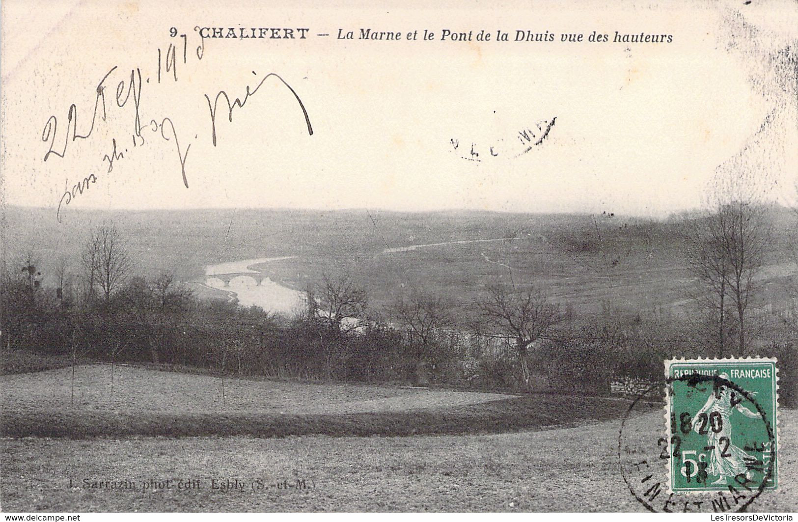 CPA - FRANCE - 77 - CHALIFERT - La Marne Et Le Pont De La Dhuis Vue Des Hauteurs - Other & Unclassified