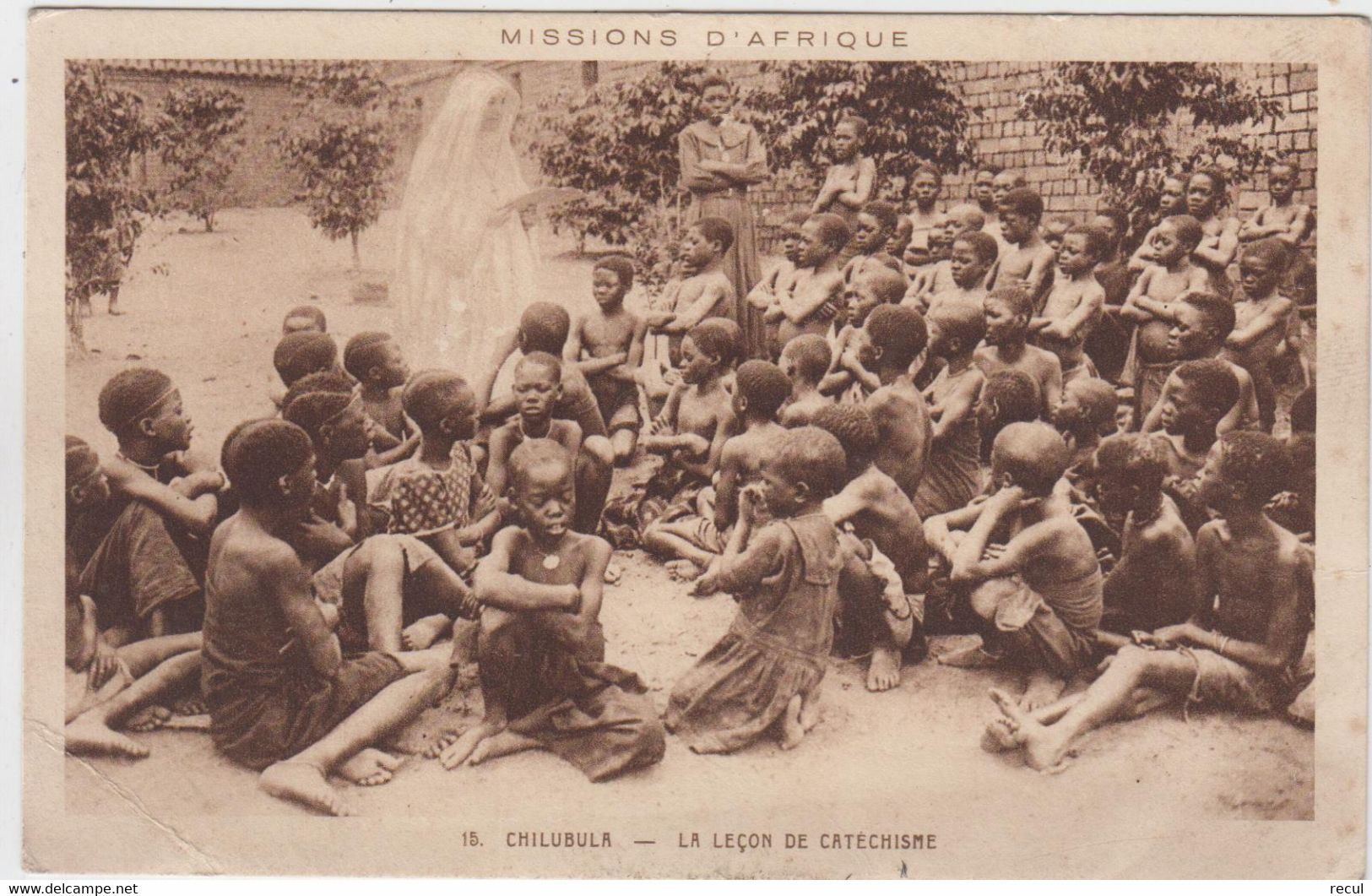 ZAMBIE - MISSIONS D'AFRIQUE  - CHILUBULA - LA LECON DE CATECHISME - Zambie