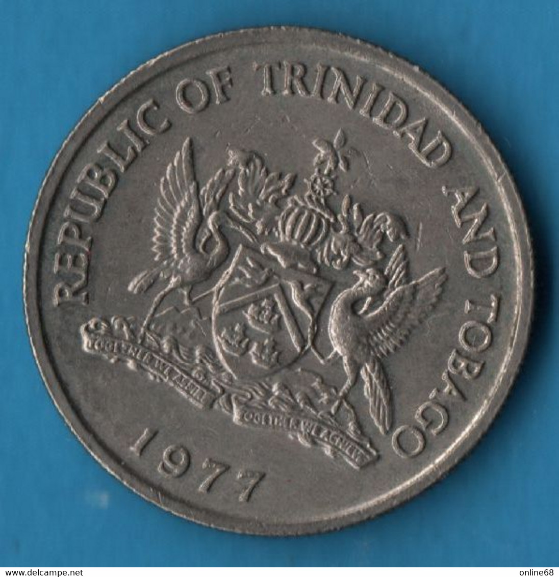 TRINIDAD AND TOBAGO 25 CENTS 1977 KM# 32 Chaconia - Trinité & Tobago