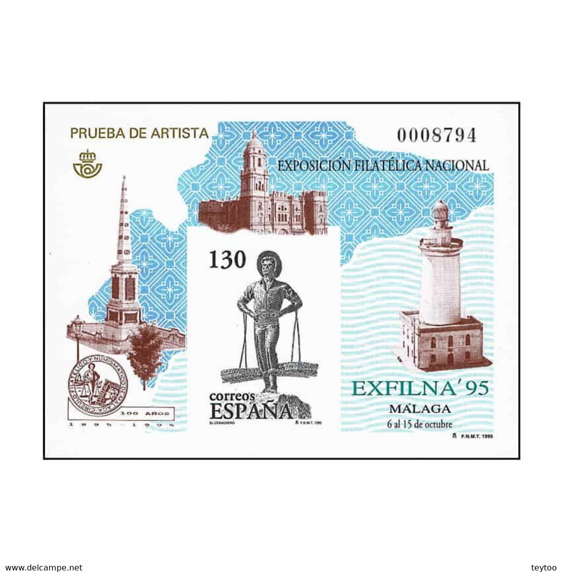 P0035# España 1995. PA. Exfilna 95. Málaga (M) - ED P35 - Proofs & Reprints