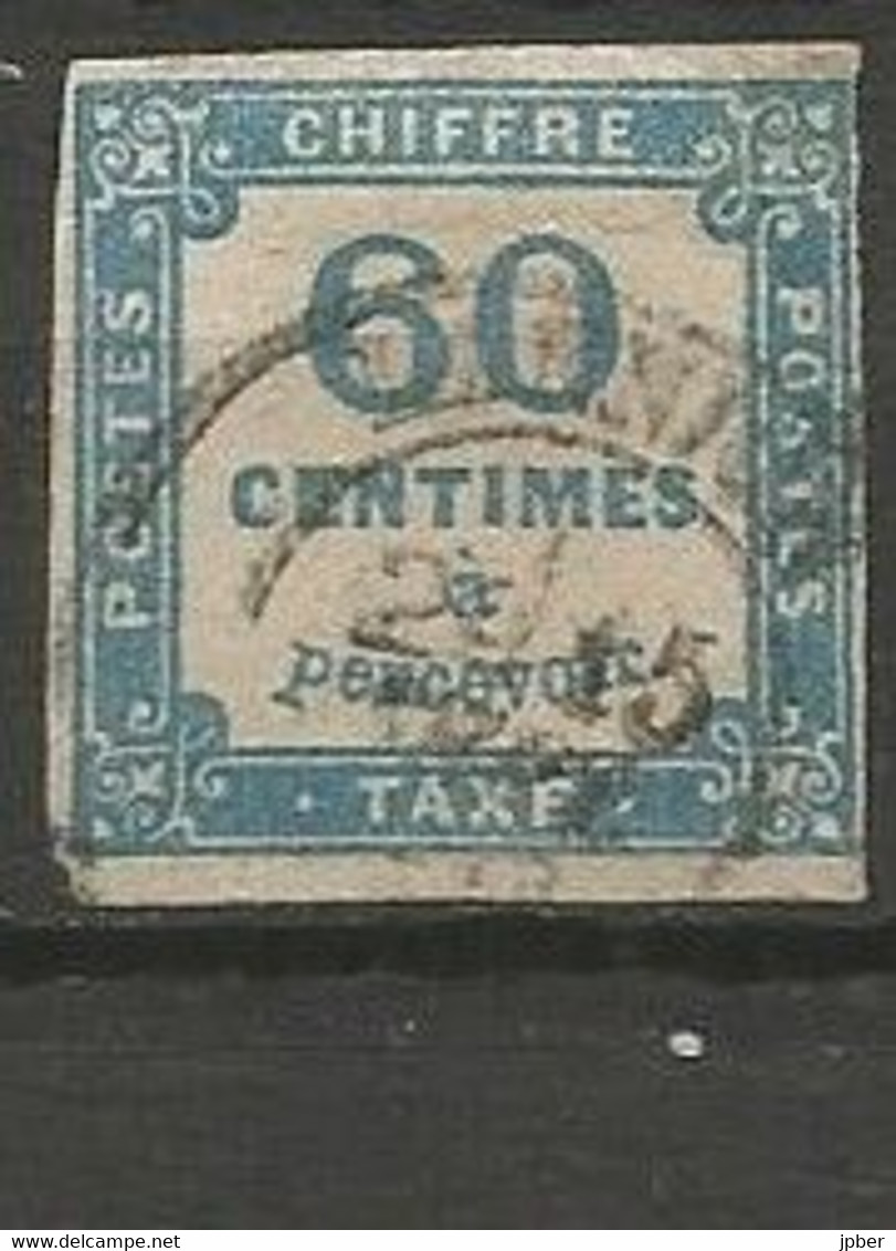 France - Timbres-Taxe - N° 9  - 60 C. Bleu - 1859-1959 Used