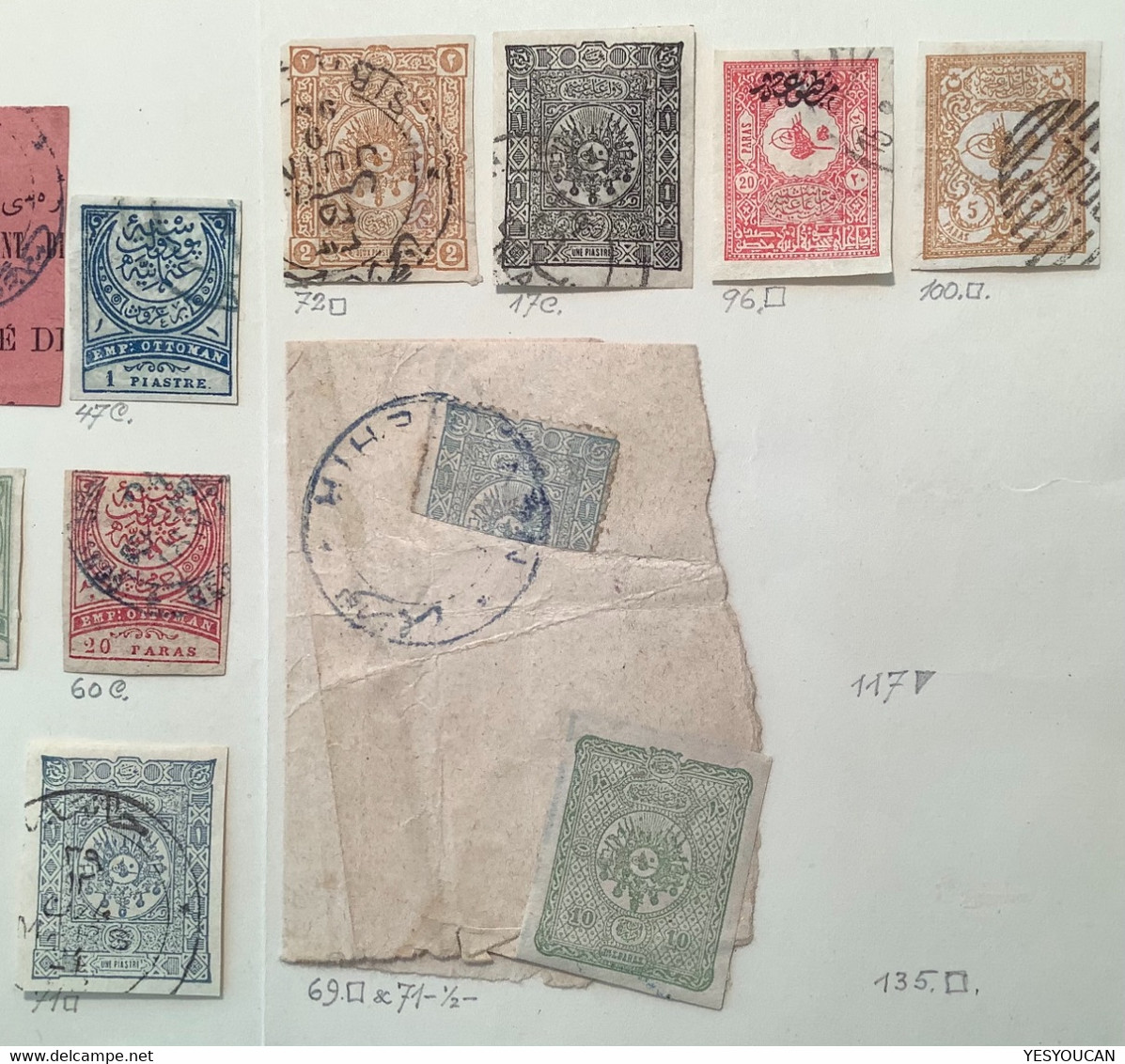 Turkey 1875-1901 17 Stamps With Variety "imperforated" Or Bisect Used (Turquie Variété+coupé Turkei Abart+Halbierung - Used Stamps