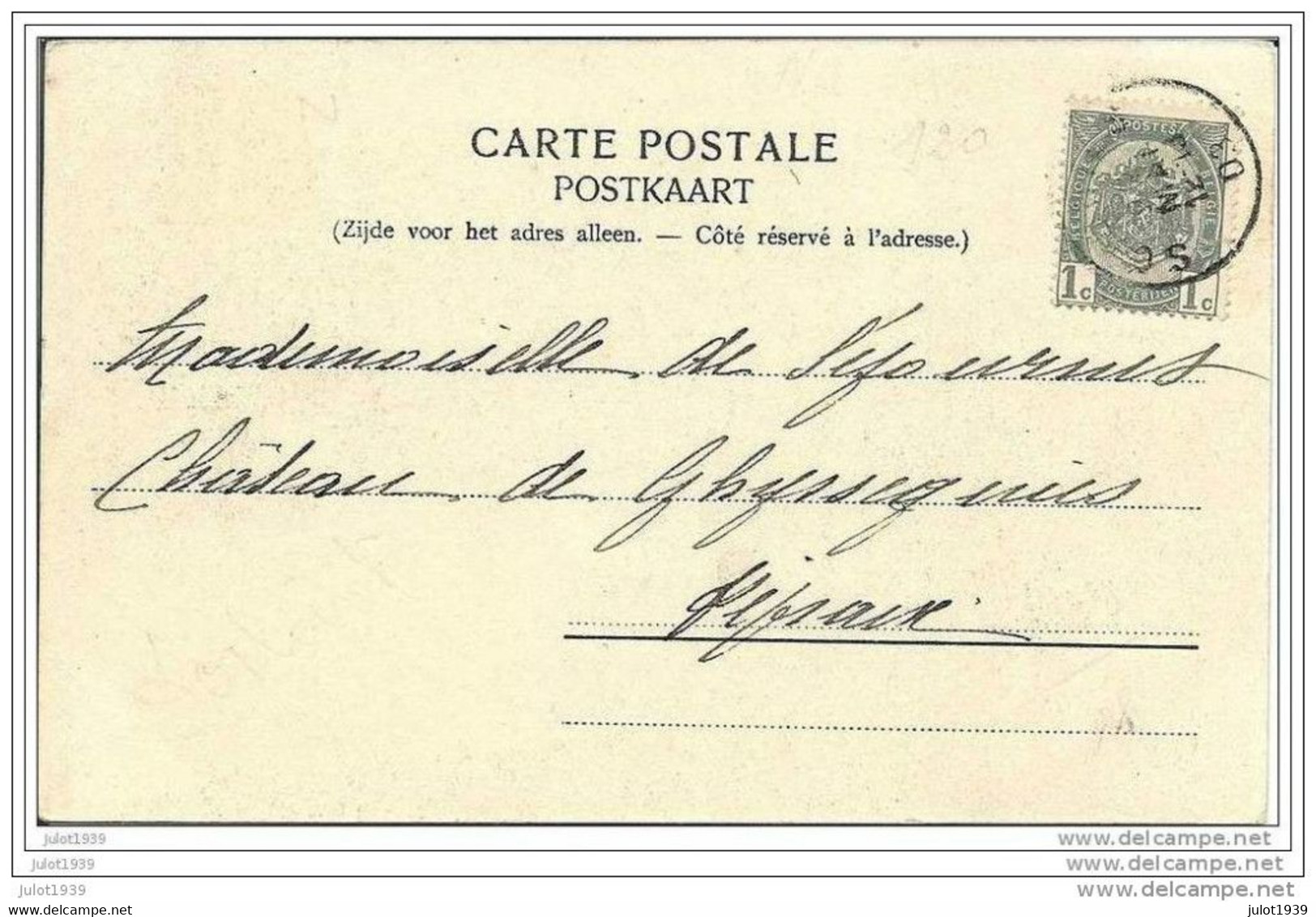 FLOREFFE ..-- Château . Nels 17 , N° 2 . 1903 Vers Château De PIPAIX ( Melle DE SEJOURNES ) . Voir Verso . - Floreffe