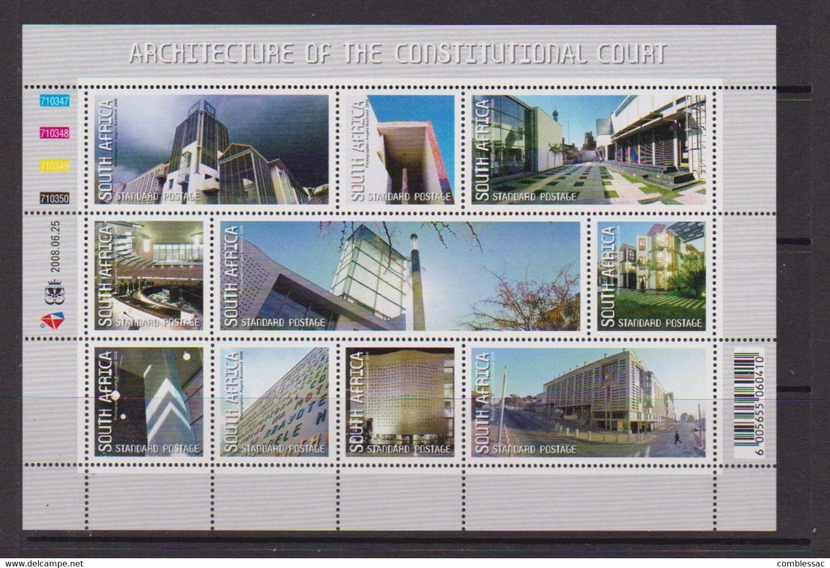 SOUTH  AFRICA    2008    Architecture    Sheetlet    MNH - Unused Stamps