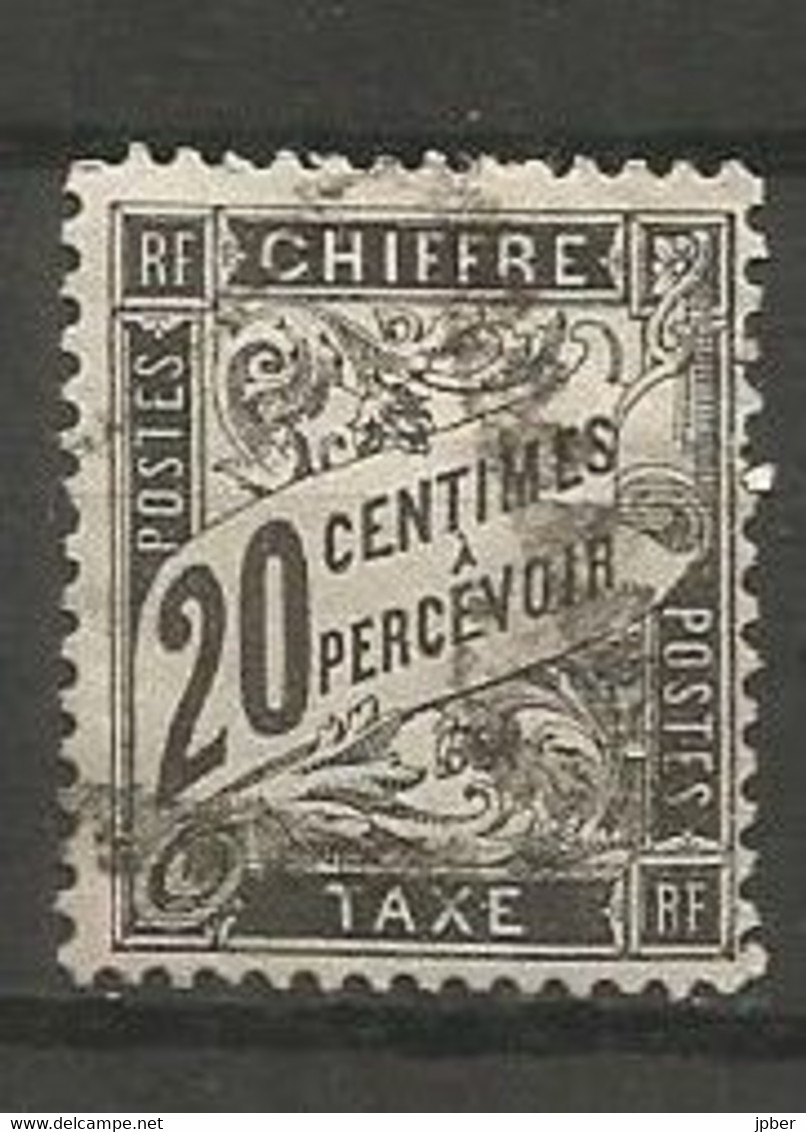 France - Timbres-Taxe - N° 17 - 20 C. Noir - Cachet Triangulaire - 1859-1959 Usados