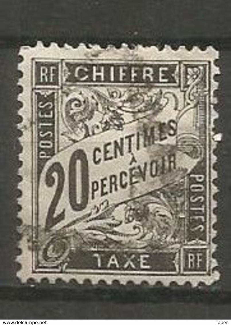 France - Timbres-Taxe - N° 17 - 20 C. Noir - Cachet Triangulaire - 1859-1959 Oblitérés