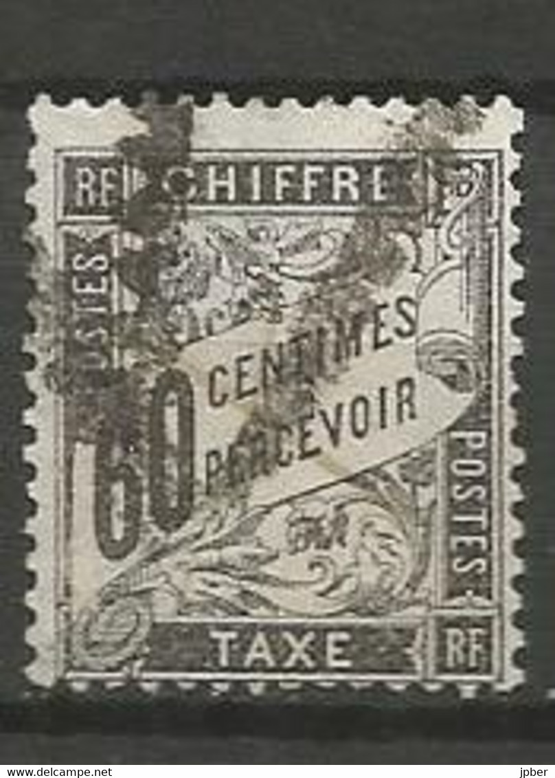 France - Timbres-Taxe - N° 21 - 60 C. Noir - Cachet Triangulaire - 1859-1959 Oblitérés