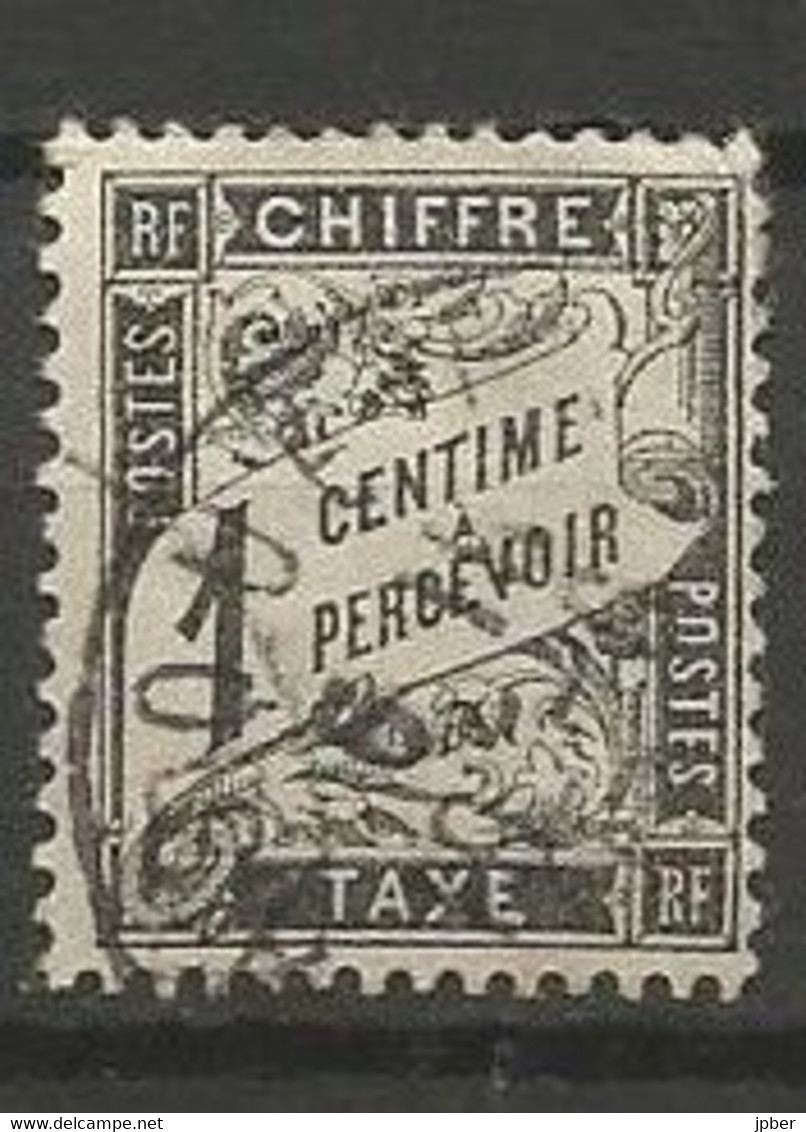 France - Timbres-Taxe - N° 10 - 1 C. Noir - Obl. - 1859-1959 Usados