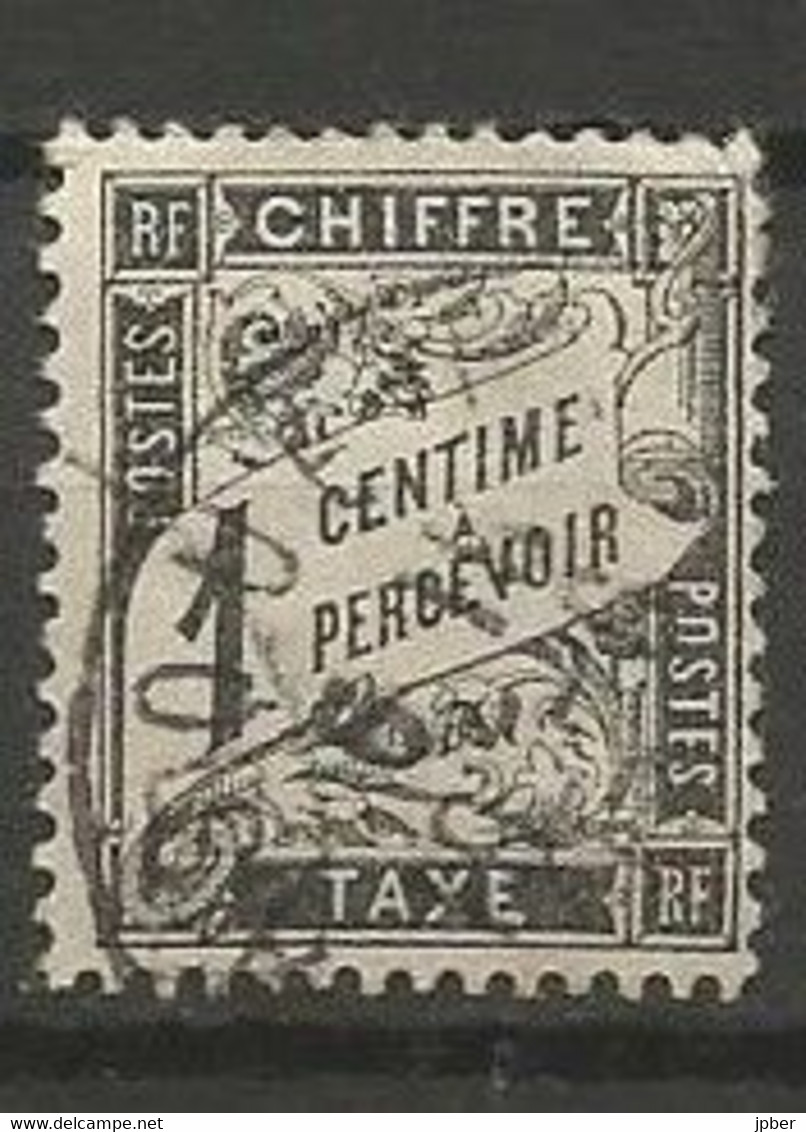 France - Timbres-Taxe - N° 10 - 1 C. Noir - Obl. - 1859-1959 Gebraucht