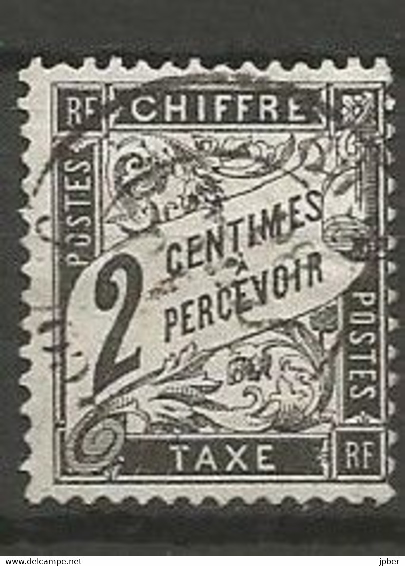 France - Timbres-Taxe - N° 11 - 2 C. Noir - Obl. - 1859-1959 Gebraucht