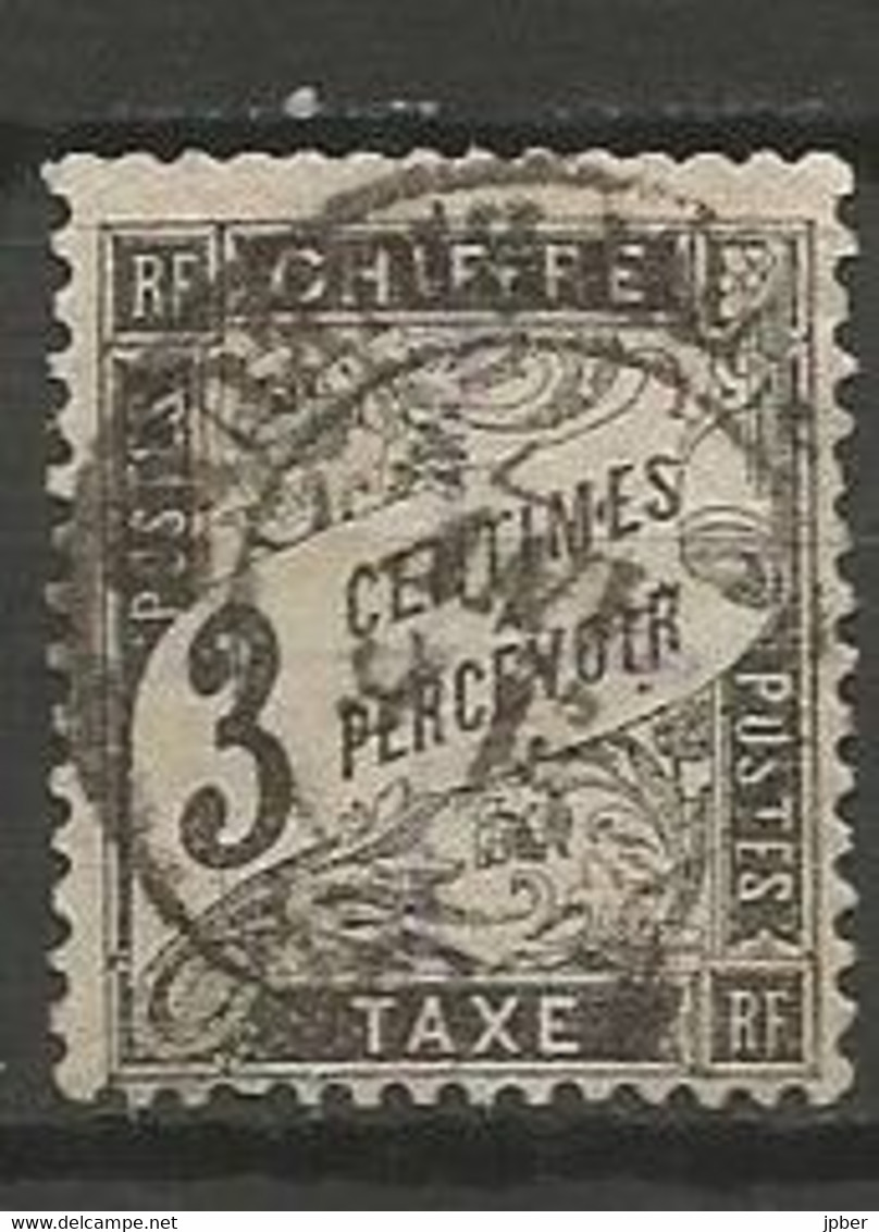 France - Timbres-Taxe - N° 12 - 3 C. Noir - Obl. - 1859-1959 Oblitérés