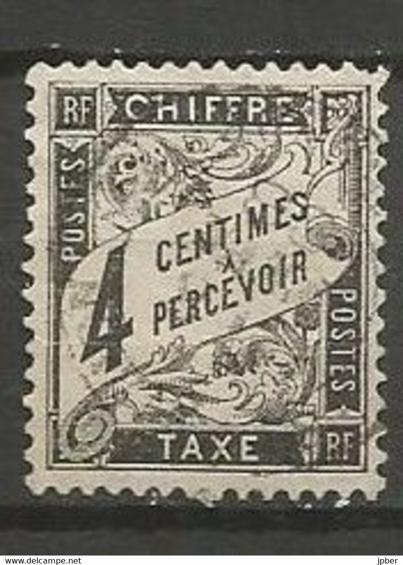 France - Timbres-Taxe - N° 13 - 4 C. Noir - Obl. - 1859-1959 Oblitérés