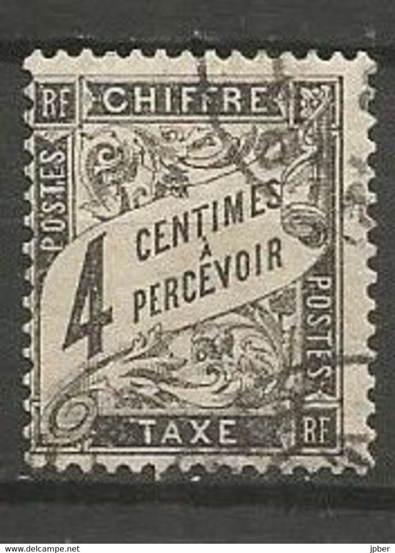 France - Timbres-Taxe - N° 13 - 4 C. Noir - Obl. - 1859-1959 Gebraucht