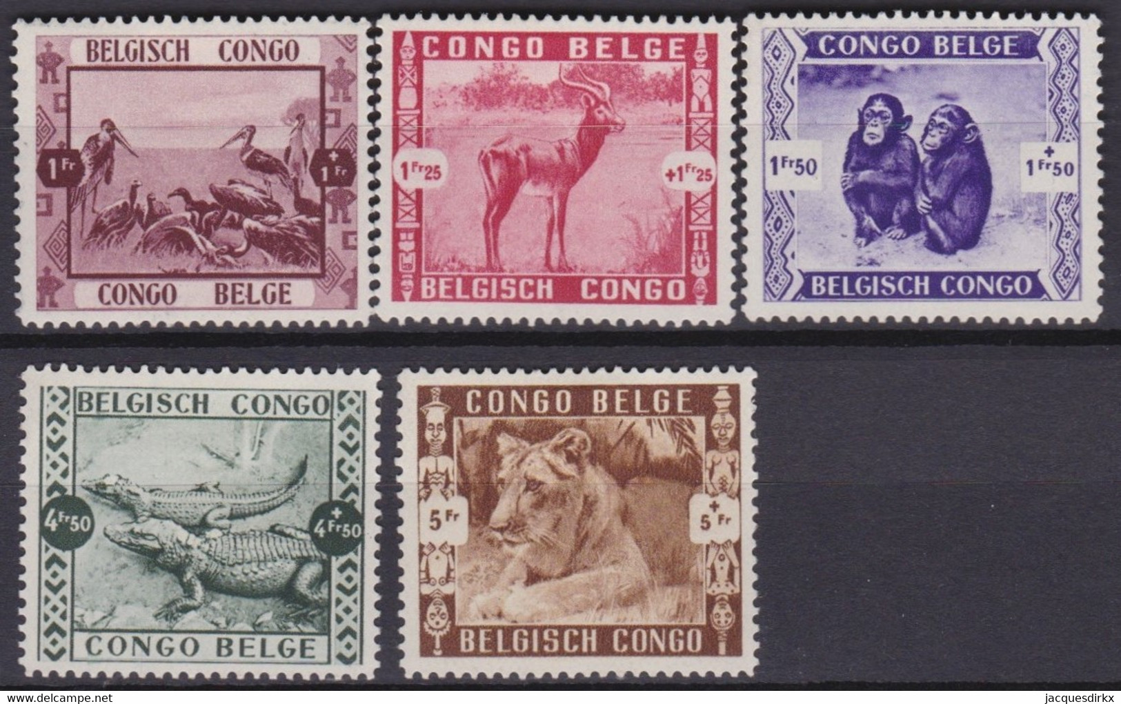 Congo    .   OBP   .   209/213    .   *   .    Ongebruikt Met Gom  .   /  .  Neuf Avec Gomme - Nuevos