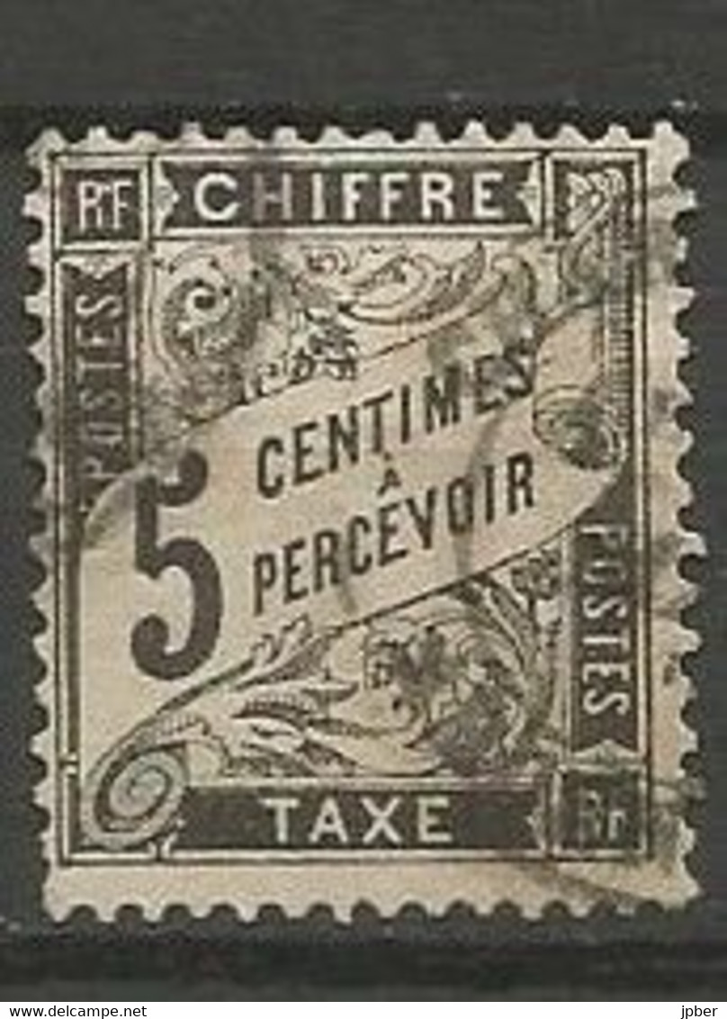 France - Timbres-Taxe - N° 14 - 5 C. Noir - Obl. - 1859-1959 Oblitérés