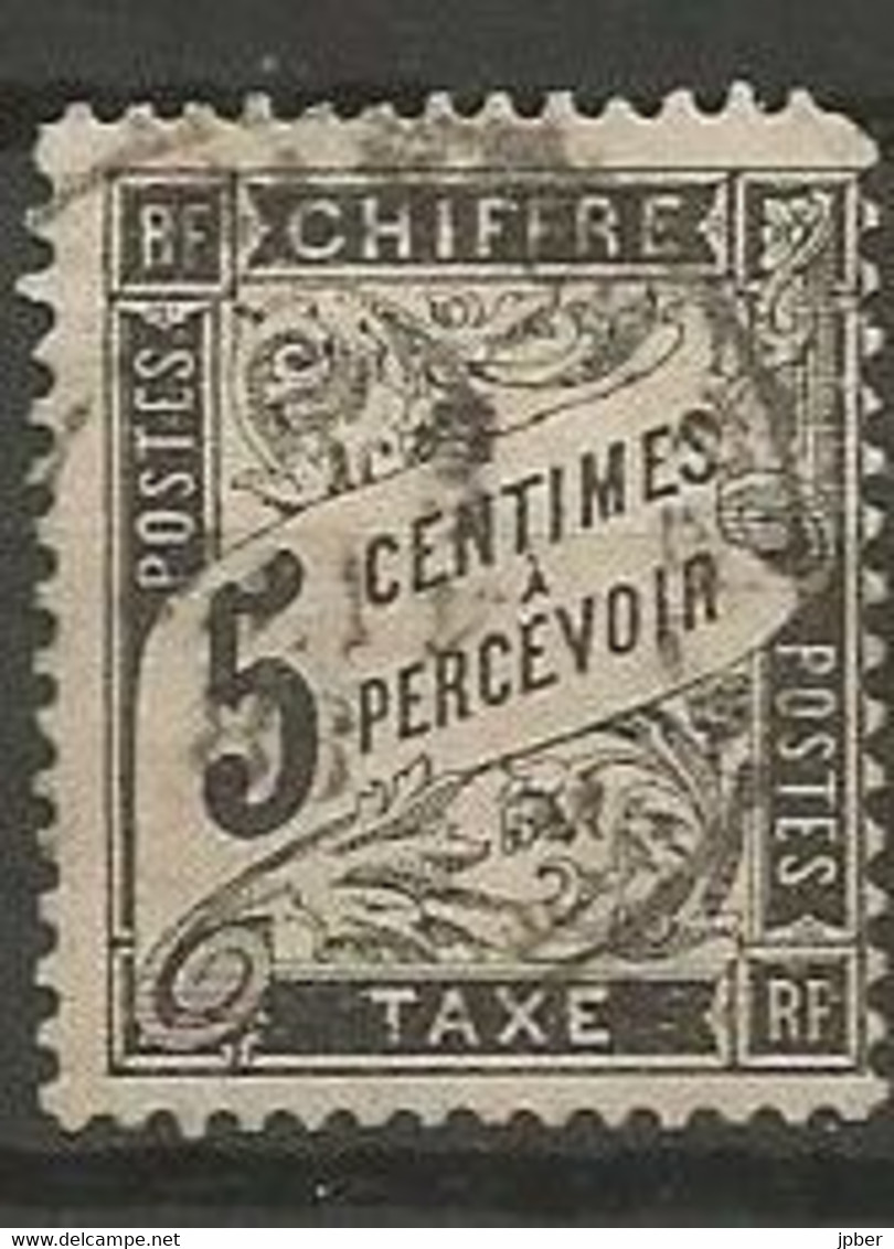 France - Timbres-Taxe - N° 14 - 5 C. Noir - Obl. - 1859-1959 Oblitérés