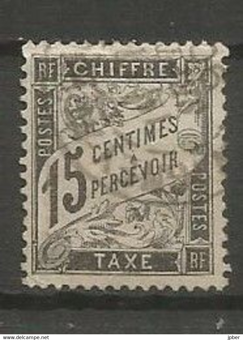 France - Timbres-Taxe - N° 16 - 15 C. Noir - Obl. - 1859-1959 Afgestempeld