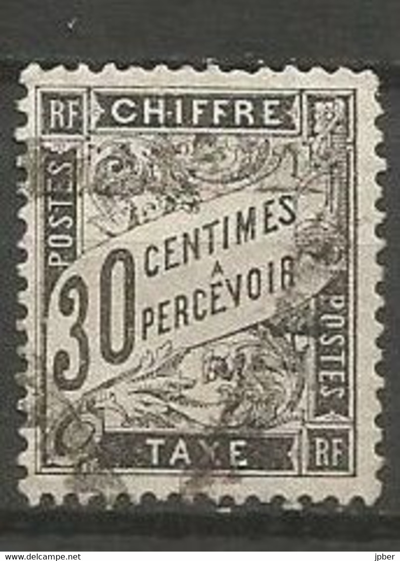 France - Timbres-Taxe - N° 18 - 30 C. Noir - Obl. - 1859-1959 Afgestempeld