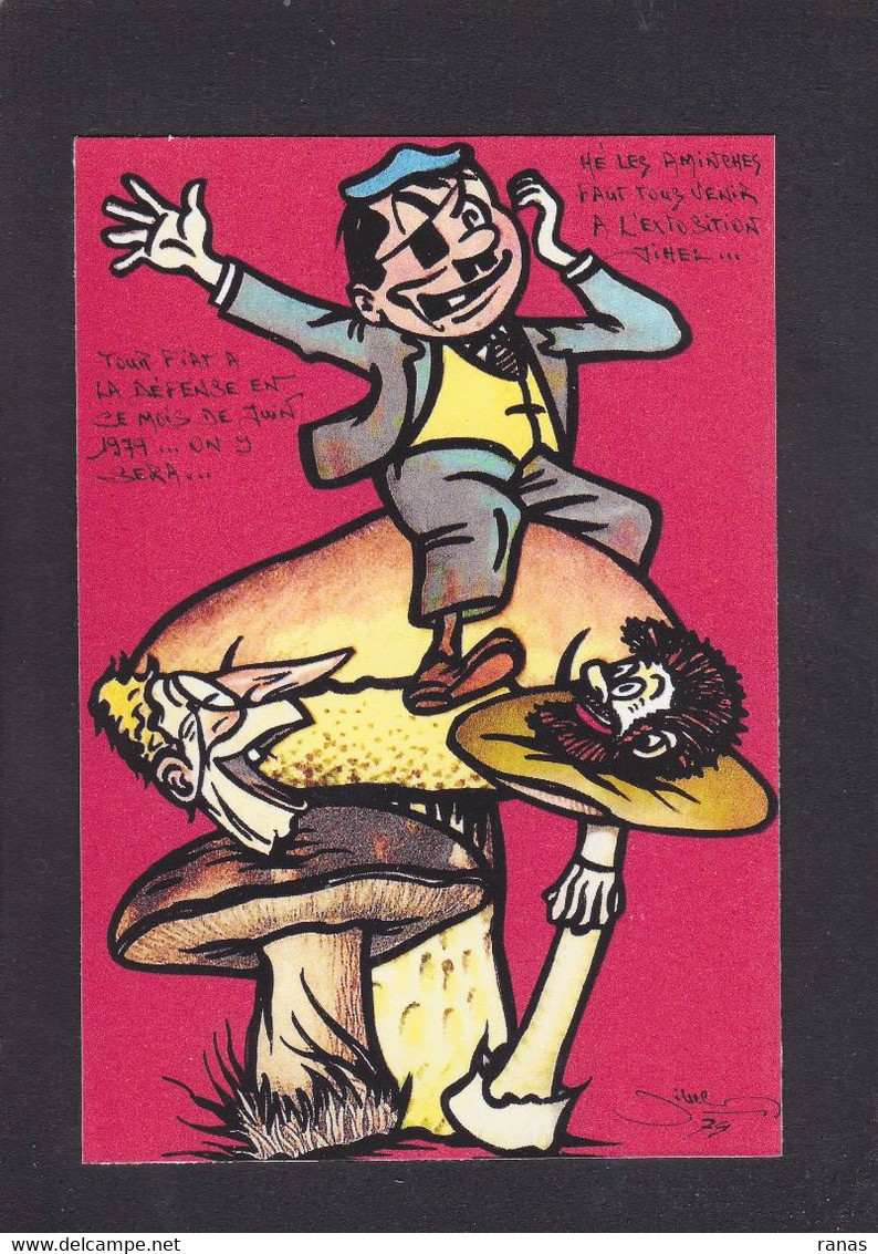 CPM Les Pieds Nickelés 30 Ex. Numérotés Signés Par JIHEL Champignon Mushroom - Fumetti