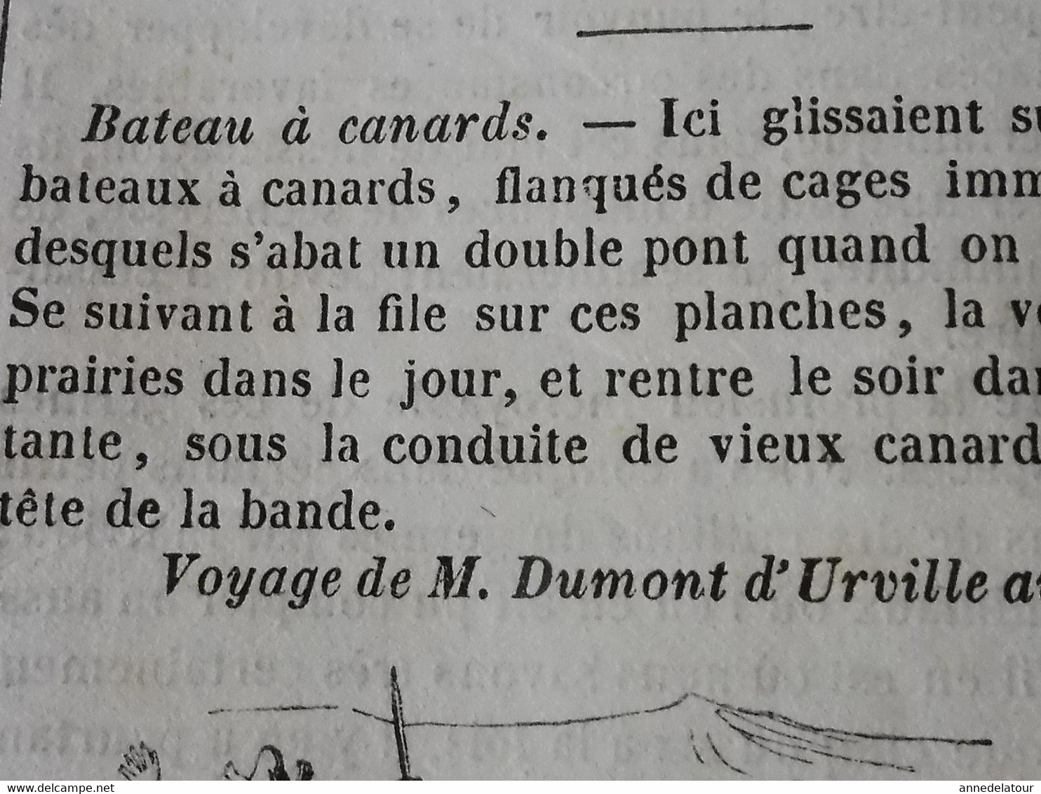 1839  Le bateau à canards sur le Tigre , en CHINE; Barcelone (Espagne) ; Etc