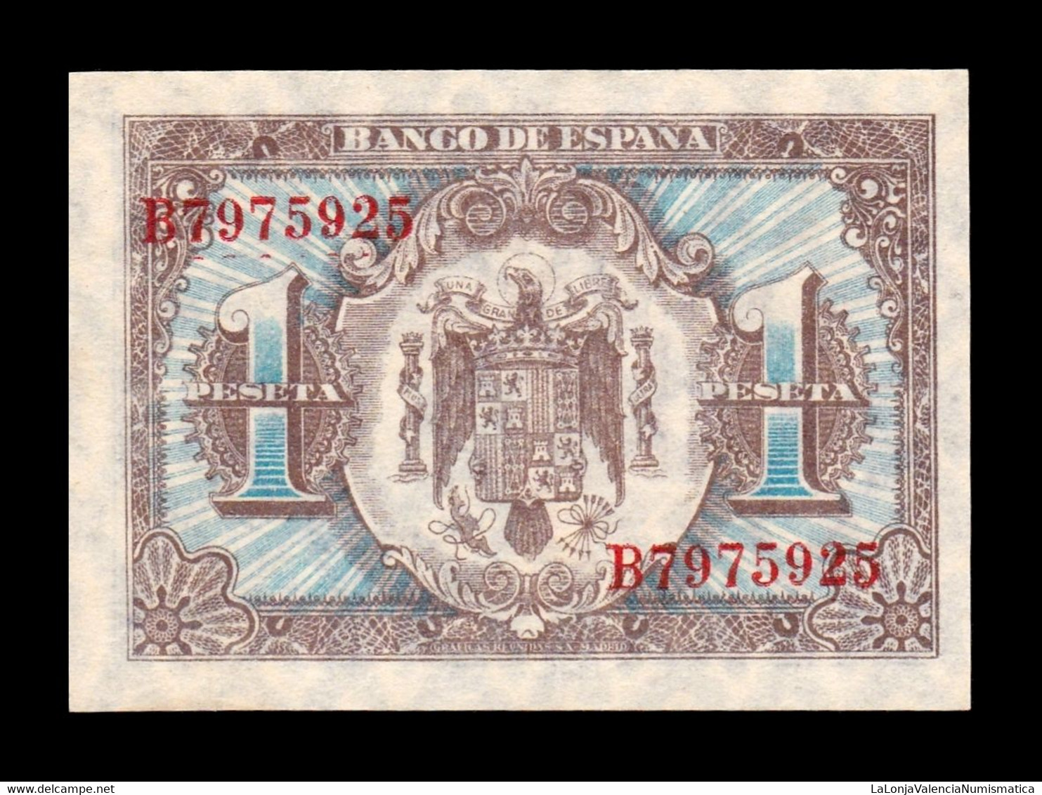 España Spain 1 Peseta Hernán Cortés 1940 Pick 121 Serie B SC UNC - 1-2 Pesetas