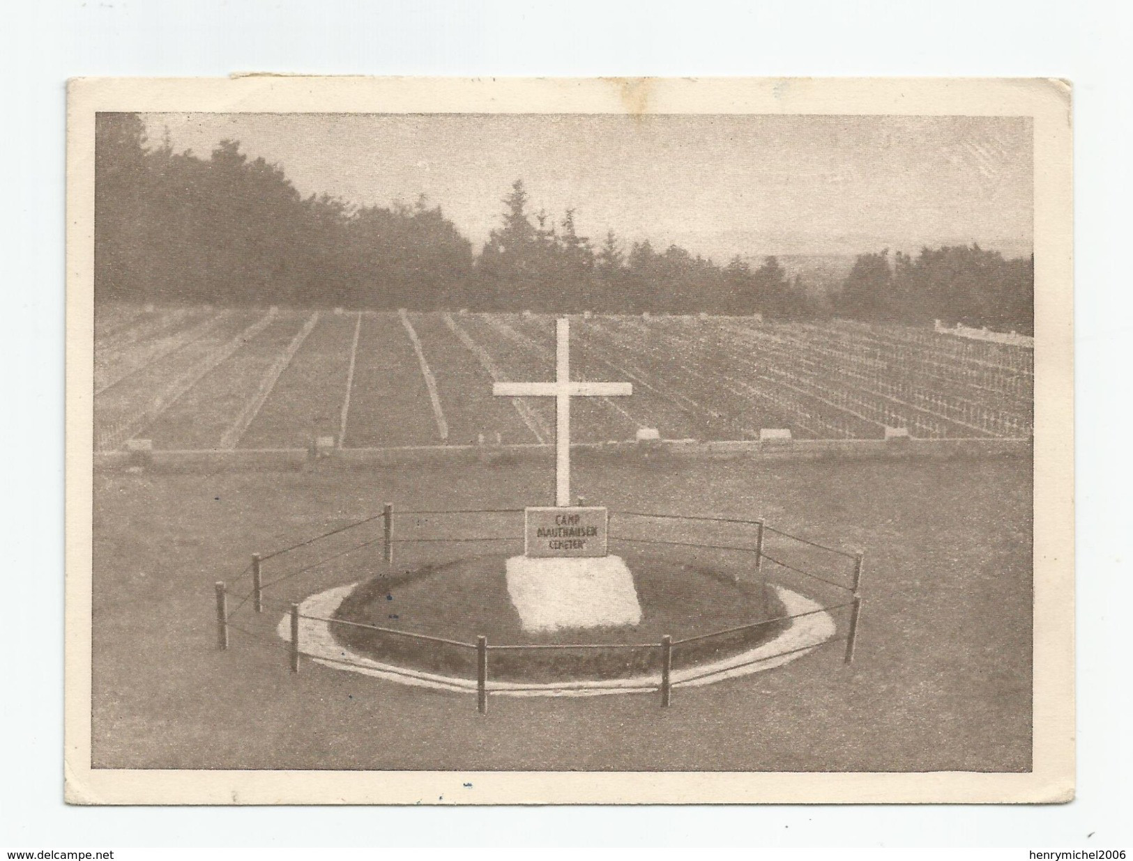 Haute Autriche Cimetière Cimeter Camp Mauthausen Cachet 2 Scans - Oorlogsbegraafplaatsen