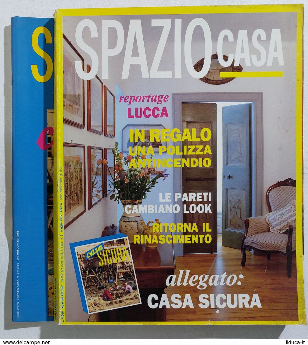 16960 SPAZIO CASA 1992 N. 5 - Lucca / Pareti + Allegato Casa Sicura - Casa, Giardino, Cucina