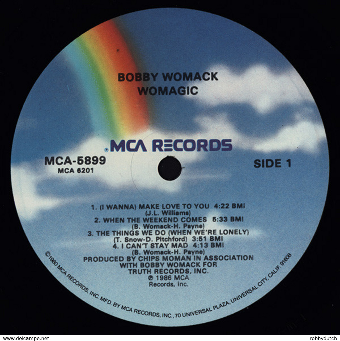 * LP *  BOBBY WOMACK - WOMAGIC (USA 1986 EX-) - Soul - R&B