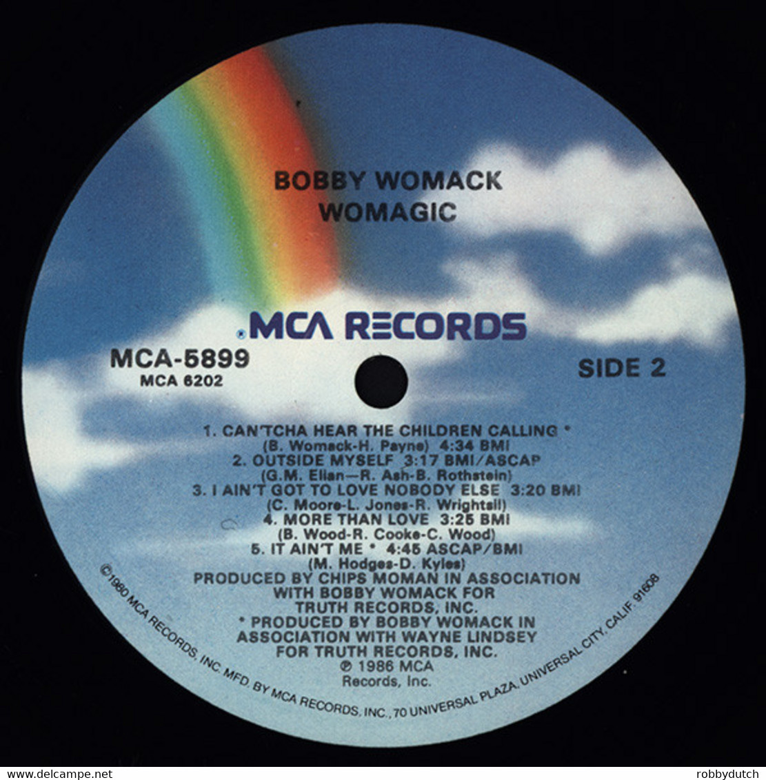 * LP *  BOBBY WOMACK - WOMAGIC (USA 1986 EX-) - Soul - R&B
