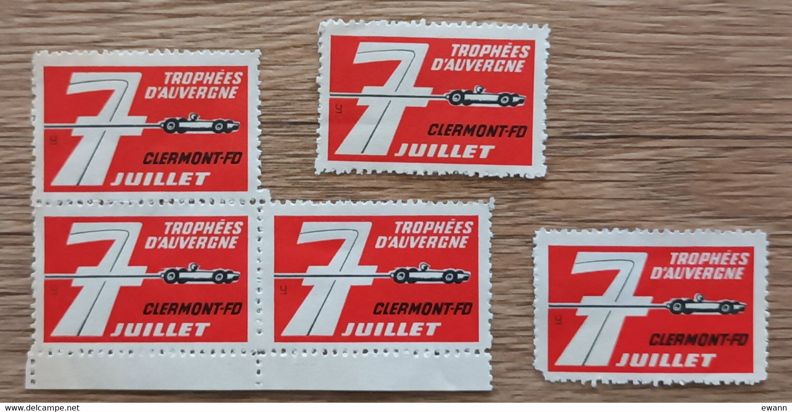 Lot De Vignettes TROPHEES D'AUVERGNE CLERMONT FD / Course Automobile - 1963 - Sport