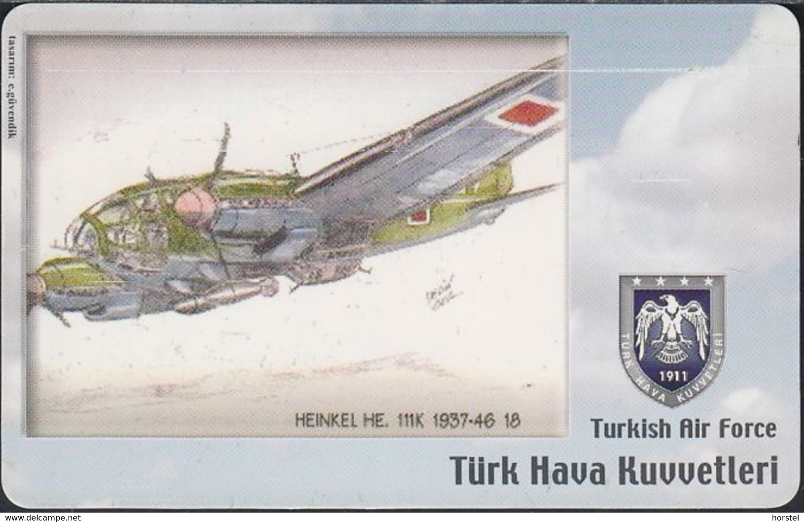 Turkey Chip TRC 124 - Turkisch Air Force - Airplane - Henkel HE111K  1937-46  18 - Türkei
